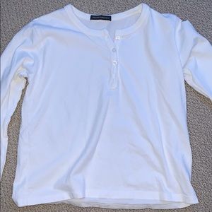 WHITE BRANDY ZELLY LONG SLEEVE TOP